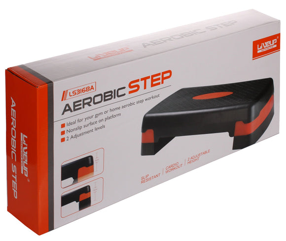 2 SIZE ADJUSTABLE AEROBIC EXERCISE STEPPER