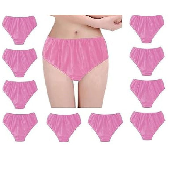 100%, 40G Nonwoven,Disposable Womens Underwear 10Pcs/Pack Pink - Sallys Home