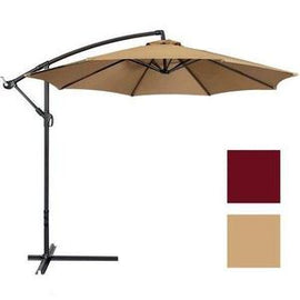 Cantilever Parasol Umbrella Over Hanging Free Arm Umbrella Beige
