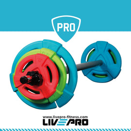 20KG STUDIO RUBBER COATED WEIGHT BARBELL SET - Sallys Home