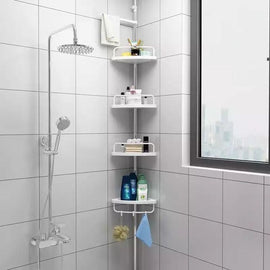 4 Tier Adjustable Bathroom Corner Shelf Shower Caddy - Sallys Home