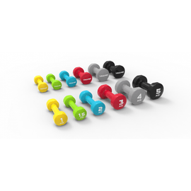 5KG STUDIO VINYL DUMBBELL COLOURED SET PAIR LIVEPRO - Sallys Home
