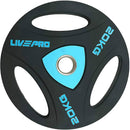 LIVEPRO TRAINING OLYMPIC URETHANE TRIP GRIP PLATE PAIR LP8020-3