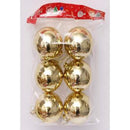 8Cm Shiny Plastic Ball 6Pcs/Pkt Blue, Red , Gold - Sallys Home