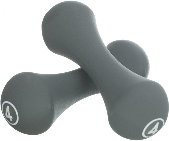 4KG AEROBICS NEOPRENE COATED BONE DUMBELL SET (PAIR)