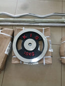 CHROME CAST IRON STANDARD BARBELL DUMBELL GRIP WEIGHT PLATES PAIR-3