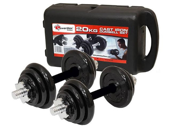 ADJUSTABLE 20KGS DUMBBELL SET WITH CARRY CASE - Sallys Home