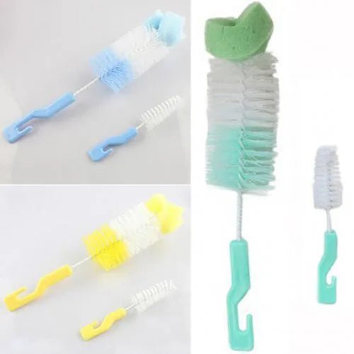 Baby Bottle & Nipple Cleaning Brush Jungle Buddies PP, Nylon - Sallys Home