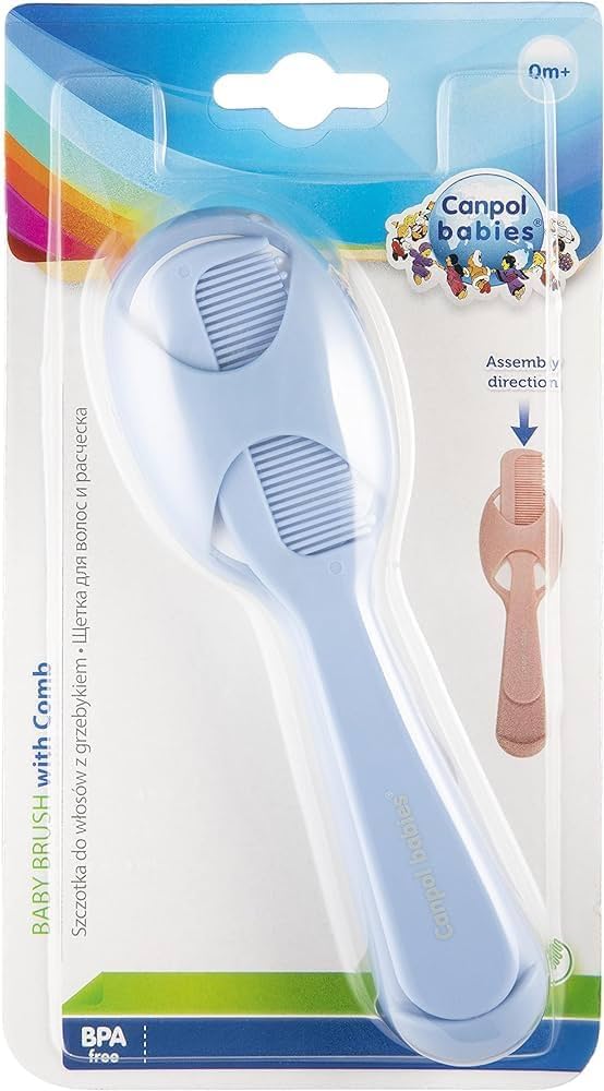 Baby Brush & Comb Set Soft, On Blister Pack, Jungle Buddies - Sallys Home