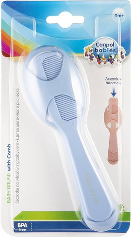 Baby Brush & Comb Set Soft, On Blister Pack, Jungle Buddies - Sallys Home