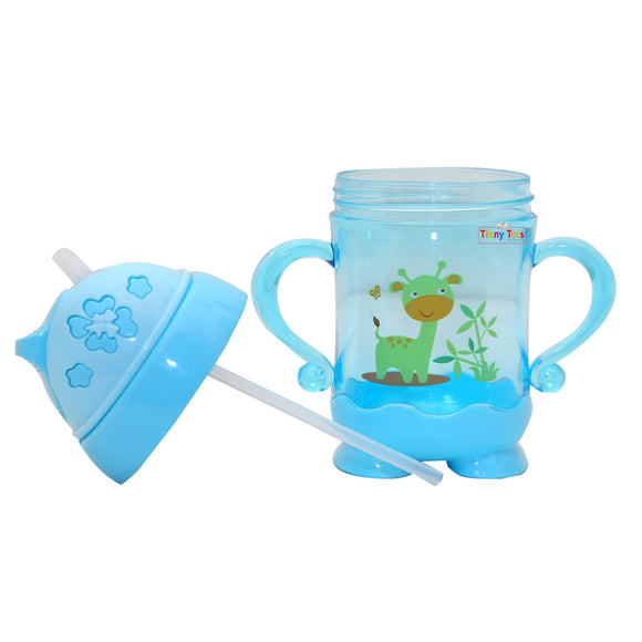 Baby Feeding Bottle With Silicone Nipple, Character Hood, Cap With Handle 4Oz Jungle Buddies - Sallys Home