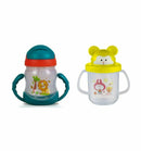 Baby Feeding Bottle With Silicone Nipple, Character Hood, Cap With Handle 4Oz Jungle Buddies - Sallys Home