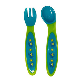 Baby Feeding Swoopy Fork & Spoon Jungle Buddies - Sallys Home