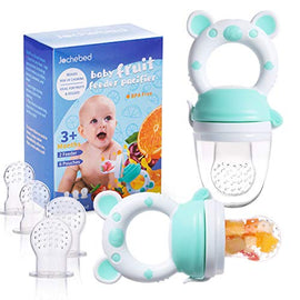 Baby Fruit Food Feeder Pacifier - Fresh Food Feeder, Infant Fruit Teething Teether Toy for 3 - 24 Months, 6 Pcs Silicone Pouches for Toddlers & Kids & Babies, 2 - Pack - Sallys Home