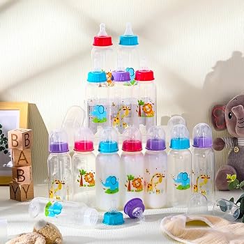 Baby Kids Feeding Bottle With Silicone Nipple, Character Hood, Cap 8Oz Jungle Buddies Pp, Silicone - Sallys Home