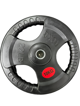 STANDARD RUBBER COATED TRIP GRIP BARBEL PLATE PAIR