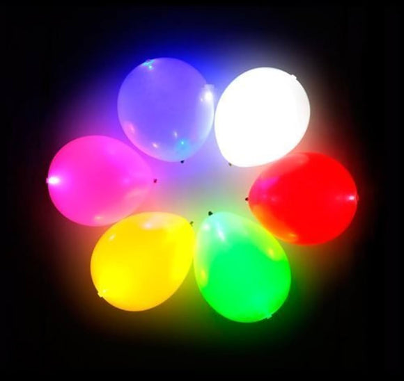 Balloon With Led Light Lights Upto 15Hrs Pack Of 5 Mix Color - Sallys Home