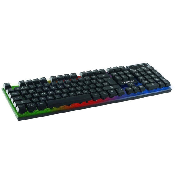 Black - Neo USB LED Illuminated Keyboard Cliptec - Sallys Home
