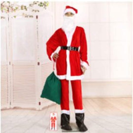 Christmas Cloth For Man Include:Hat,Beard,Cloth, Trousers,Belt,Gift Bag, Boot - Sallys Home