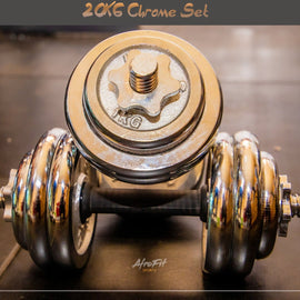 CHROME PLATED 20KG ADJUSTABLE DUMBBELL SET - Sallys Home