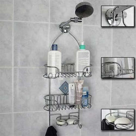 Chrome Shower Caddy Stainless Steel 3 - Tier Bathroom Organizer - Sallys Home