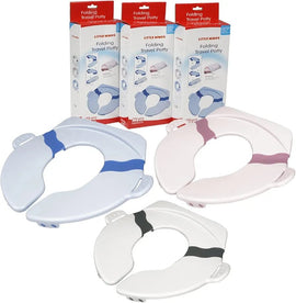 Cushion Traveller Folding Soft Padded Potty Seat, PP, Blue or Pink, 37.5x32cm - Sallys Home