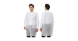 Disposable Dustcoat 300gsm, Pack Of 10, Adult Size With Collar & Pocket, Small, Medium, Large. - Sallys Home