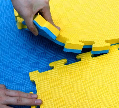 DOUBLE SIDED EVA INTERLOCKING GYM FLOOR PUZZLE MAT 1sqm 2cm - Sallys Home