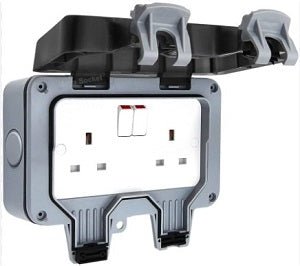 Double Switched 13A Outdoor Weatherproof Socket - Sallys Home
