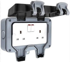 Double Switched 13A Outdoor Weatherproof Socket - Sallys Home