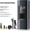 Electric Air Compressor Wireless Inflator – Digital Display – Auto Shut - Off – Built - In Rechargeable Battery – With Light & Phone Charging Output - Sallys Home