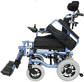 Electric Power Wheelchair Aluminum Frame, Shock Absorption System Lying Down - Sallys Home