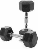 FIXED HEX RUBBER COATED DUMBBELL PAIR - Sallys Home