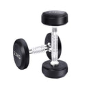 FIXED ROUND RUBBER COATED ERGONOMIC DUMBBELL PAIR - Sallys Home
