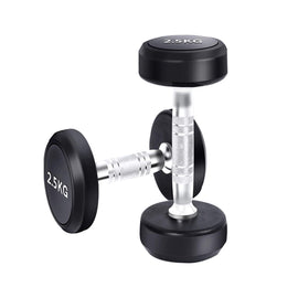 FIXED ROUND RUBBER COATED ERGONOMIC DUMBBELL PAIR - Sallys Home