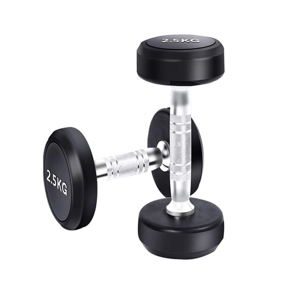 FIXED ROUND RUBBER COATED ERGONOMIC DUMBBELL PAIR - Sallys Home