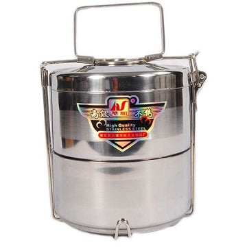 Food Container, 2 Layers, Lock Tight inchTiffininch, Stainless Steel 14Cm 2Layers - Sallys Home