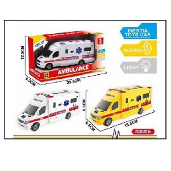 Friction Toy Ambulance With Light & Sound In Display Box - Sallys Home