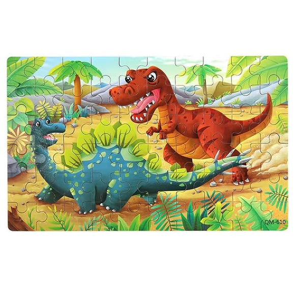 Funny Jigsaw Puzzle Dinosour 56Pcs In Printed Box - Sallys Home