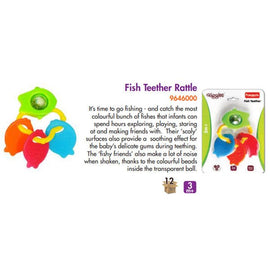 Giggles Fish Tatyle Teether Shaker Non PVC, Age 3M Plus, Funskool - Sallys Home