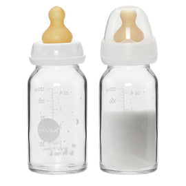 Glass Baby Bottle With Nipple & Cover, Natural Rubber, Wyeth - Sallys Home