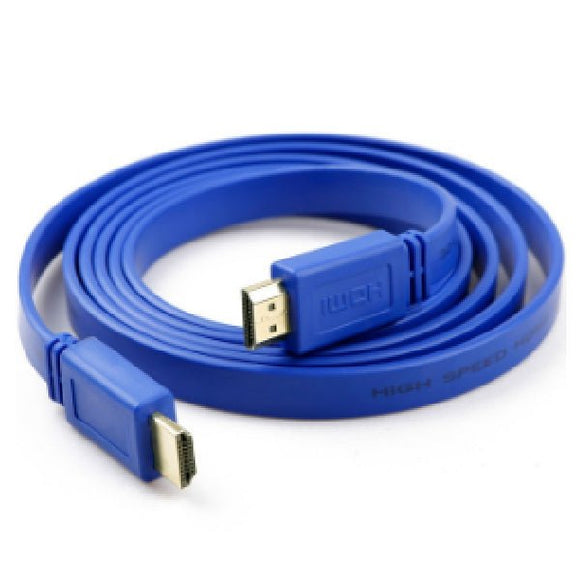 HDMI Cable Flat 1.5M, 3M Terabit Blue - Sallys Home