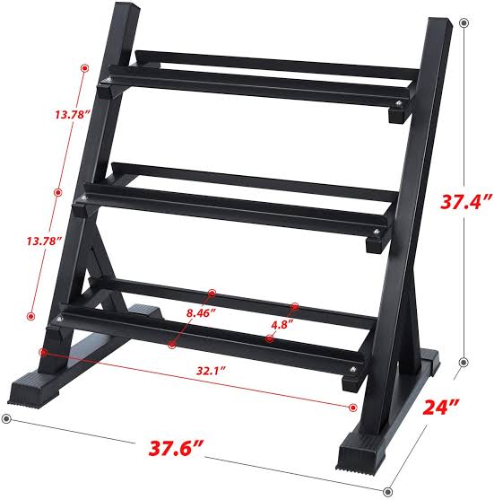 3 TIER DUMBBELL WEIGHT RACK