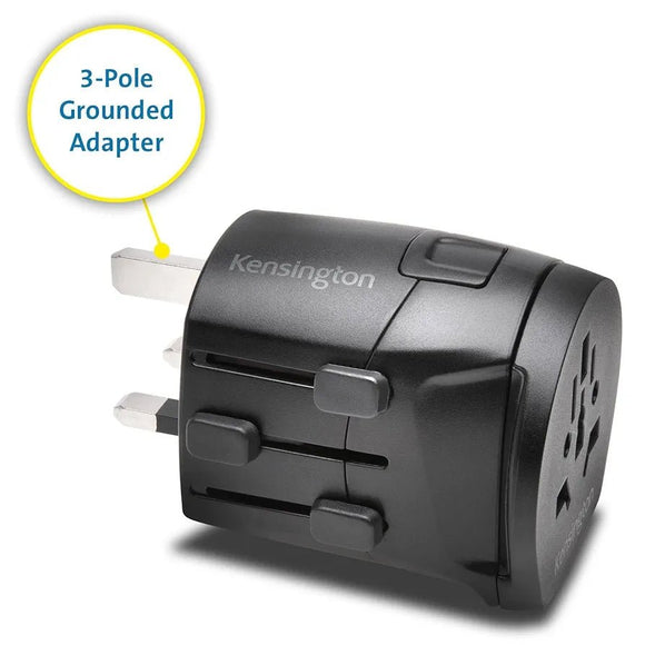 Kensington k38237ww Black Power Plug Adapter for Socket (60mm, 65mm, 55mm) - Sallys Home