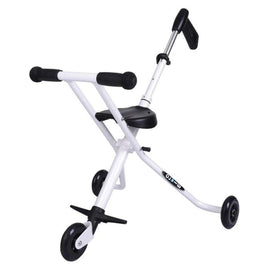 Kickboard Micro Trike Super Compact Stroller Push Tricycle Iron With Long Handle Iron White - Sallys Home