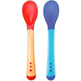 Kids Baby Heat Sensing Spoon Thermosensitive With Fork Set On Blister Pack - Sallys Home