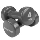 4KG STUDIO VINYL DUMBBELL COLOURED SET PAIR LIVEPRO-1