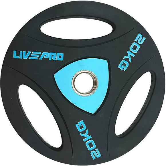 LIVEPRO TRAINING OLYMPIC URETHANE TRIP GRIP PLATE PAIR LP8020 - Sallys Home