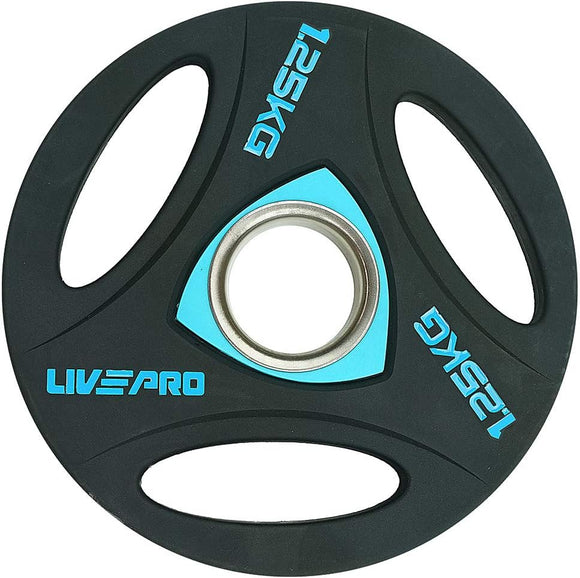 LIVEPRO TRAINING OLYMPIC URETHANE TRIP GRIP PLATE PAIR LP8020