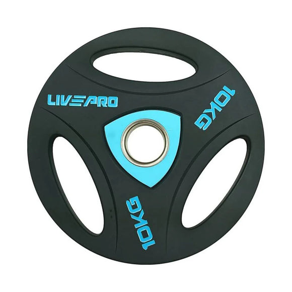 LIVEPRO TRAINING OLYMPIC URETHANE TRIP GRIP PLATE PAIR LP8020